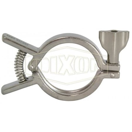 Dixon Squeeze I-Line Clamp, 1 to 1-1/2 in Tube, 304 Stainless Steel 13IL-Q100150